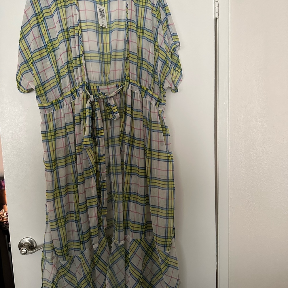 Torrid Multicolor Plaid Kimono